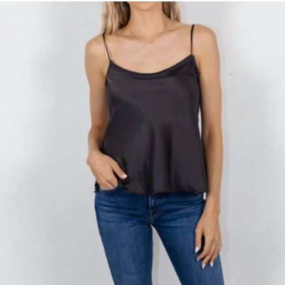 Brazeau Tricot Paperbag Silk Blend Cami Nightfall Navy Size 1/XS NWT - Picture 1 of 7